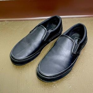 Vans Leather slip ons